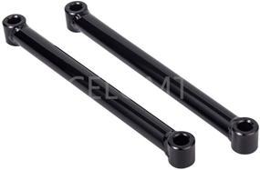 img 1 attached to 🔧 4 Inch Lowering Links Kit for Harley Davidson Sportster 883 1200 + Dyna - Rear Drop Rigid Hardtail Struts, 10 Inch Long (Gloss Black)