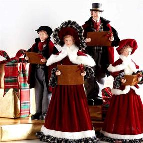 img 1 attached to RAZ Imports 18-Inch Christmas Carolers - 🎄 Complete Set of 4 for a Festive Holiday Display
