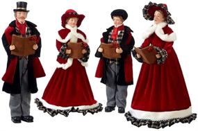 img 2 attached to RAZ Imports 18-Inch Christmas Carolers - 🎄 Complete Set of 4 for a Festive Holiday Display