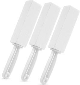 img 4 attached to 🚽 Pumice Stone Toilet Bowl Clean Brush: 3 Pack with Handle - Remove Rings, Calcium Buildup, and Rust Easily! Ideal for Toilet, Bathroom, Kitchen Sink, Grill Cleaning (White)
