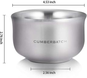 img 3 attached to Cumberbatch Men's Stainless Steel Shaving Bowl - Premium Shaving Soap Bowl for Men