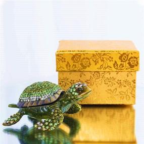 img 2 attached to 🐢 YU FENG Turtle Trinket Box: Exquisite Turtle Figurine Jewelry Boxes with Hinged Design