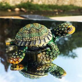 img 3 attached to 🐢 YU FENG Turtle Trinket Box: Exquisite Turtle Figurine Jewelry Boxes with Hinged Design