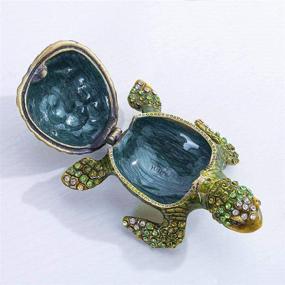 img 1 attached to 🐢 YU FENG Turtle Trinket Box: Exquisite Turtle Figurine Jewelry Boxes with Hinged Design