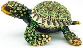img 4 attached to 🐢 YU FENG Turtle Trinket Box: Exquisite Turtle Figurine Jewelry Boxes with Hinged Design