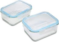 🍱 1790 glass food storage containers 4 piece set - leak resistant, 1520ml capacity - ideal lunch containers for adults - practical glass storage containers with lids логотип