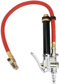 img 4 attached to Measureman Heavy Duty Bayonet Style Tire Inflator: Sturdy Aluminum Body, 20&#34; Red Hose, Clip On Air Chuck, Aluminum Slide - Range 10-130psi/kpa