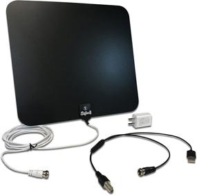 img 3 attached to 📺 Styles II Super Thin Indoor HD TV Antenna - 50 Mile Range with Detachable Amplifier Signal Booster, Enhanced Reception, and 10ft High-Performance Coax Cable - Upgraded Version