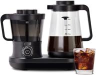 ☕ dash rapid cold brew coffee maker - easy pour spout + 1.5 liter carafe pitcher - black, 42 oz logo