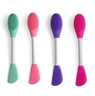 🧖 get perfect skin with lassky 4pcs multicolor double-ended silicone face mask brush and cleansing tool logo