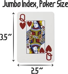 img 1 attached to 🃏 Modiano 100% Plastic Playing Cards - Texas Hold'em Poker, Jumbo Index, Wide Size