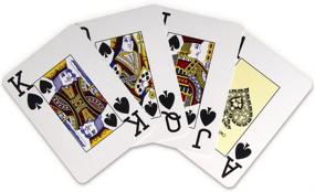 img 2 attached to 🃏 Modiano 100% Plastic Playing Cards - Texas Hold'em Poker, Jumbo Index, Wide Size