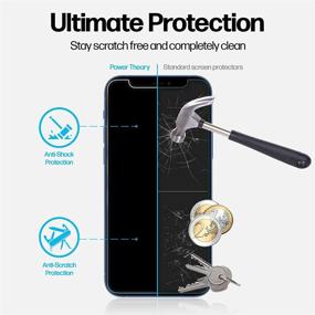 img 1 attached to 📱 Top-notch Protection: Power Theory Screen Protector for iPhone 12 Pro MAX [2-Pack] - Premium Tempered Glass with Easy Install Kit