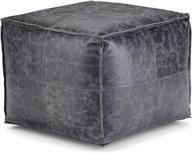 🪑 black tremblay square poufs: stylish and versatile 18 inch addition by simplihome logo
