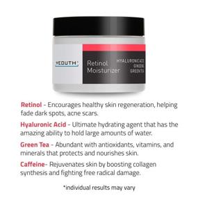 img 2 attached to 💧 YEOUTH Retinol Cream Moisturizer for Face - 2.5% Retinol, Hyaluronic Acid, Ginseng & Green Tea - 2oz