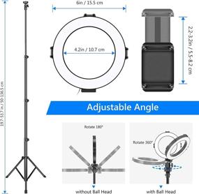 img 3 attached to Neewer Ringlight Photography 2800 6500K Brightness Cell Phones & Accessories