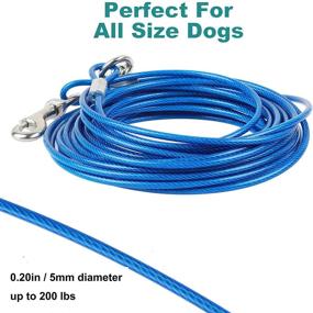 img 3 attached to Dog Tie Out Cable Galvanized Dogs