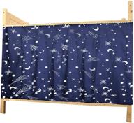 🛏️ clara single sleeper bunk bed canopy curtain – college student dorm bedding tent with blackout mosquito nets & dark blue curtain panel (59.1×78.7’’) logo