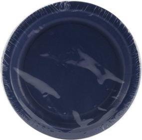 img 1 attached to 🍽️ Navy Blue Paper Lunch Plates - Creative Converting Touch of Color, Pack of 24