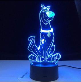 img 4 attached to 🐶 Colorful Touch Sensor 3D Lamp: Cute Cartoon Dog Baby Nightlight for Kids Bedroom with Remote Phone Bluetooth Control