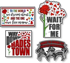 img 3 attached to 🎶 Hadestown 'Wait for Me' Stickers - Set of 4 Coloring Broadway Stickers, Inspired by the Musical HADESTOWN, Durable, Bubble-Free Vinyl, Die-Cut, Sized 2.5"x 3" - Set of 4