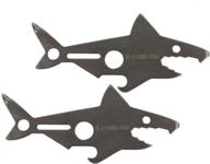 🦈 shark shaped edc tool card: multipurpose silver beer bottle opener - affordable christmas gifts for men under $10 (2-pack) логотип