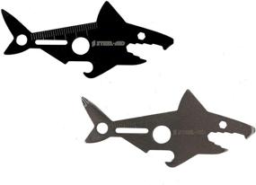 img 1 attached to 🦈 Shark Shaped EDC Tool Card: Multipurpose Silver Beer Bottle Opener - Affordable Christmas Gifts for Men under $10 (2-Pack)