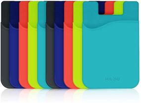 img 4 attached to 📱 Convenient Phone Card Holder: HUO ZAO Silicone Adhesive Credit Card Pouch - 10 Pack
