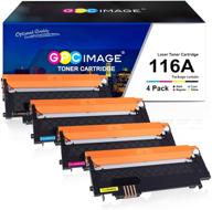 gpc image compatible toner cartridge set for hp 116a w2060a w2061a w2062a w2063a - mfp 179fnw mfp 178nw printer tray (black, cyan, magenta, yellow) logo