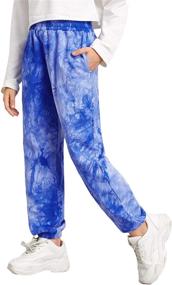 img 4 attached to 👖 Girls' Activewear Jogger Sweatpants with Pockets by Romwe