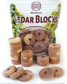 img 4 attached to Cedar Blocks for Clothes Storage: MoHern's 30 Pcs Cedar Rings and Cedar Chips for Closets - Efficient Protection and Freshness