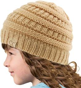 img 3 attached to 🧢 Boys' Chunky Stretchy Slouch Beanie Hat - Essential Accessories for Hats & Caps