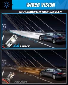 img 2 attached to 💡 Enhanced Nilight 9007/HB5 LED Headlight Bulbs - 70w 14000lm 9007 Hi/Lo Beam LED Headlight Bulb 6500k - Cool White IP67