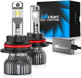 img 4 attached to 💡 Enhanced Nilight 9007/HB5 LED Headlight Bulbs - 70w 14000lm 9007 Hi/Lo Beam LED Headlight Bulb 6500k - Cool White IP67