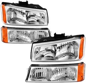 img 4 attached to 🚘 Premium Headlight Assembly for Chevy Silverado Avalanche 1500/2500/3500 - Compatible with 03 04 05 06 Models (Excludes Body Cladding)