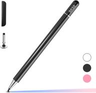 🖊️ capacitive disc tip stylus pen for tablet, magnetic cap, universal compatibility with apple ipad pro/iphone, samsung galaxy tab, chromebook and more (black) logo