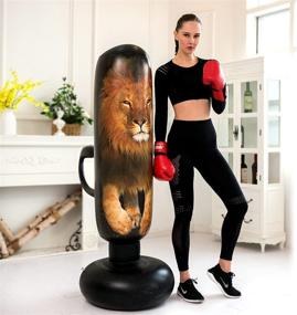 img 1 attached to 🥊 Highly Durable Inflatable Free Standing Punching Bag for Adult and Teen Fitness Training, Stress Relief, and Boxing Workouts