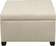 🛋️ richmond beige fabric storage ottoman by christopher knight home logo