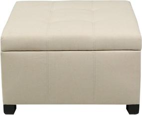 img 4 attached to 🛋️ Richmond Beige Fabric Storage Ottoman by Christopher Knight Home