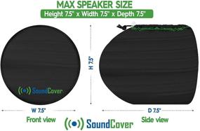 img 3 attached to 🔊 Pair of Small Speaker Covers for 4" 5" Marine Power Boat ATV Wake Board Tower Pod Speakers - Compatible with Boss, Rockville, Kicker, Pyle & NOAM NUTV5 Speakers