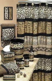 img 1 attached to 🔥 Stylish and Trendy: Popular Bath Waste Basket, Animal Print Jezella Collection