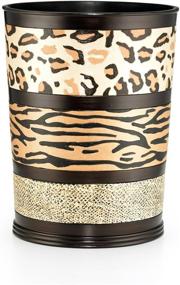 img 3 attached to 🔥 Stylish and Trendy: Popular Bath Waste Basket, Animal Print Jezella Collection