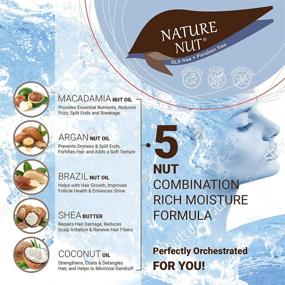 img 1 attached to Nature Nut Deep Conditioner Mask for Dry, Damaged Hair - Hypoallergenic Moisturizing Treatment Masque with 5 Nut Hydrating Formula (8.45 FL OZ)