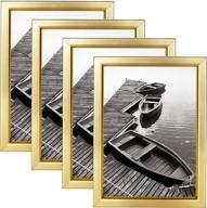 🖼️ giverny 5x7 picture frames set of 4 - elegant gold frames for home décor, office, and special events логотип