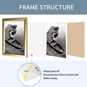 img 2 attached to 🖼️ Giverny 5x7 Picture Frames Set of 4 - Elegant Gold Frames for Home Décor, Office, and Special Events