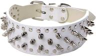 🐶 avenpets spike rivet leather dog collar - 20-26" length, 2" width - ideal for pitbulls, mastiffs, and boxers logo