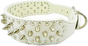 img 3 attached to 🐶 Avenpets Spike Rivet Leather Dog Collar - 20-26" Length, 2" Width - Ideal for Pitbulls, Mastiffs, and Boxers