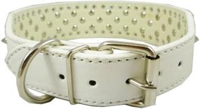 img 2 attached to 🐶 Avenpets Spike Rivet Leather Dog Collar - 20-26" Length, 2" Width - Ideal for Pitbulls, Mastiffs, and Boxers