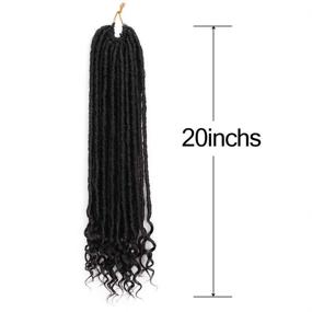 img 1 attached to 🏾 AISI BEAUTY Faux Locs Crochet Hair with Curly Ends Straight Pre-Looped 20-inch Bohemian Crochet Hair Extensions for Black Women (1B)