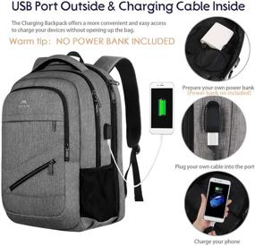 img 1 attached to TSA Approved Travel Laptop Backpack with USB Charger Port - MATEIN 17 Inch Durable Carry On Bag for Men and Women - Ideal for Business, College, and School - Grey